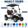 LSV 2-Seater Golf Cart Custom Colors and Logo Branding Custom body colors and logo placement options for LSV 2-seater golf cart
