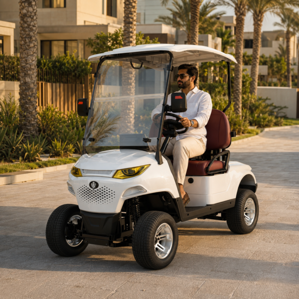 mxv-cart-2plus0-dubai-villa-driver SUN-CART MXV 2+0 electric golf cart for Dubai villa transportation