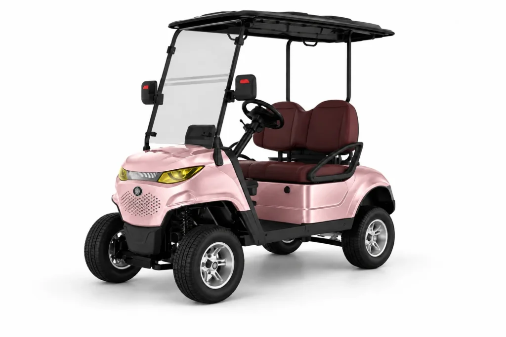 Pink SUN CART MXV 2+0 two-seat electric golf cart