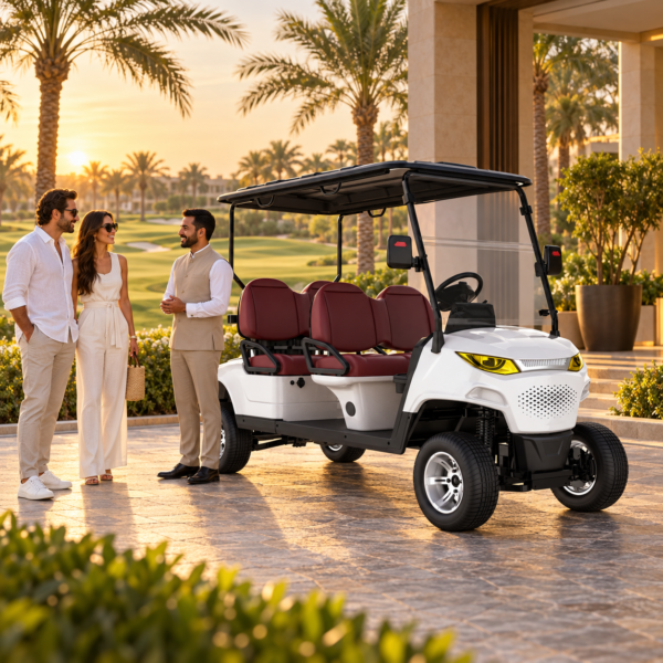MXV 4+0 Resort Guest Transport SUN-CART MXV 4+0 electric golf cart for Dubai golf resort guest transport