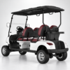 MXV 4+0 Four Passenger Seating Detail SUN-CART MXV 4+0 four forward-facing passenger seats and rear storage detail