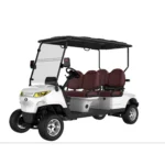 SUN-CART MXV 4+0 four seat electric golf cart front three-quarter view