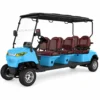 MXV 6+0 Sky Blue Six Seat Electric Golf Cart Sky blue SUN-CART MXV 6+0 six seat electric golf cart front three-quarter view