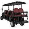 MXV 6+2 Black Rear Seating Detail Black SUN-CART MXV 6+2 rear-facing seats and boarding platform detail