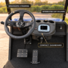 TXV 2+2 Cockpit and Dashboard TXV 2+2 golf cart cockpit with ergonomic steering wheel, compact dashboard and cup holders