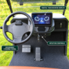 TXV 4+2 Digital Touchscreen Cockpit TXV 4+2 golf cart cockpit with digital touchscreen display and ergonomic steering wheel