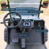 UTV 2+2 Driver Cockpit and Controls UTV 2+2 cockpit with digital display, three cup holders and ergonomic steering wheel