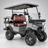 Gray UTV 2+2 Lifted Electric Golf Cart Gray UTV 2+2 electric golf cart with lifted suspension and all-terrain tires