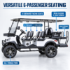 UTV 4+2 with four forward-facing seats and rear-facing two-seat bench